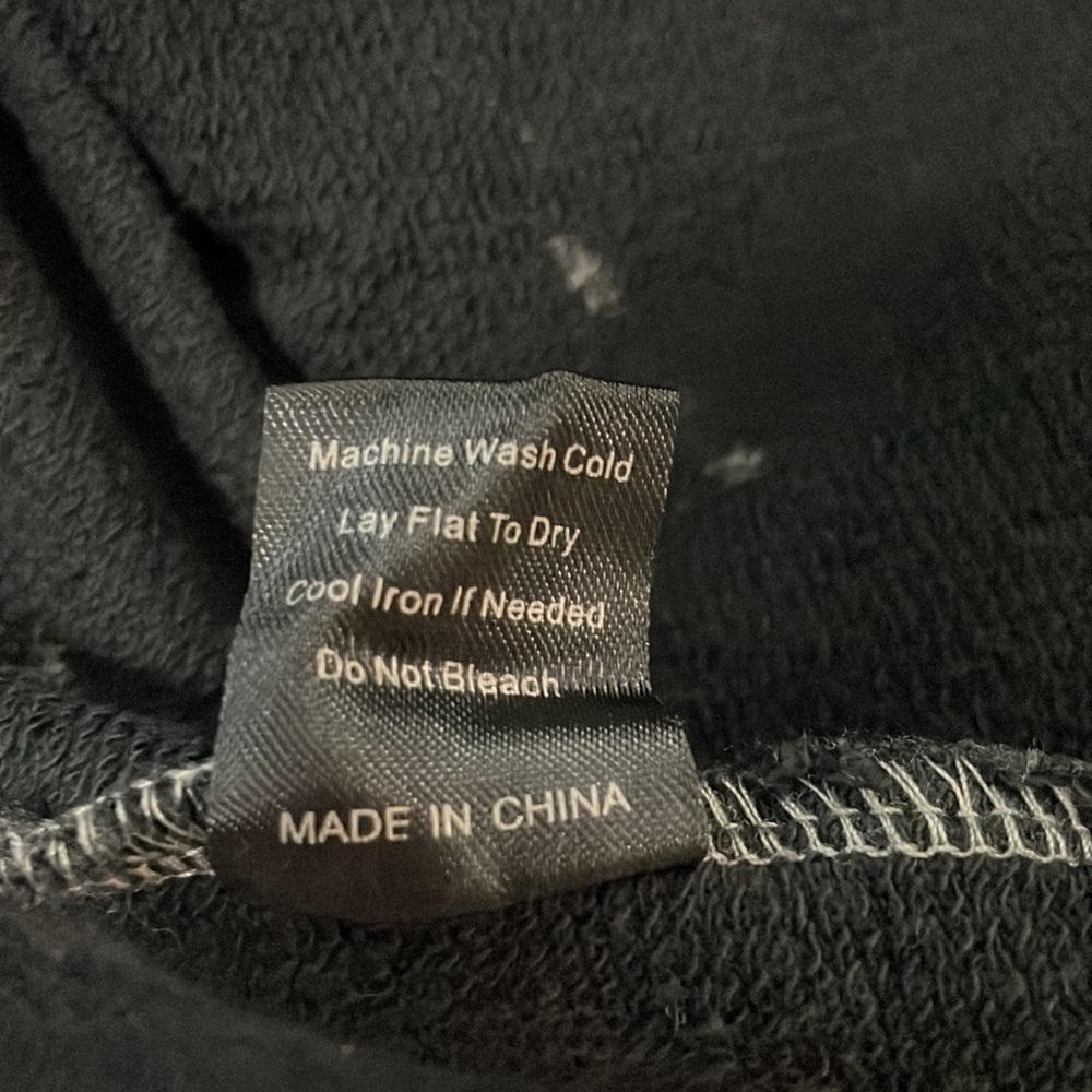 TUHMARAS Black gray tyedye pullover hoodie boxy relaxed fit soft Cotton fabric - Picture 6 of 11